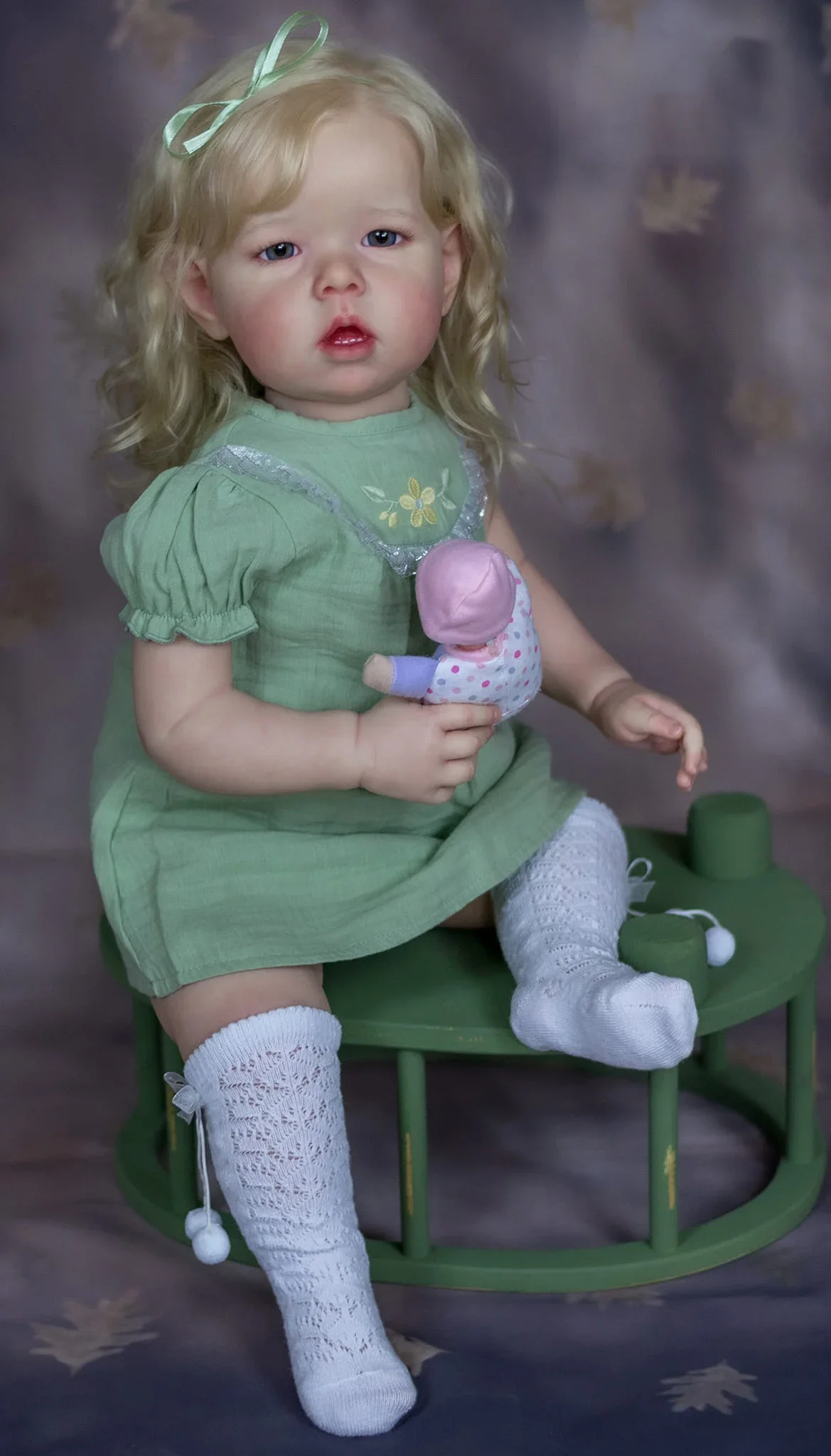 

DLS 30inch Original Huge Baby Size Reborn Baby Toddler Girl Liam Finished doll Soft Body 3D-Paint Skin Tone with Veins