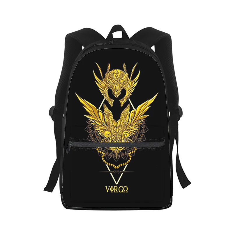 Mochila de anime japonés Saint Seiya para hombres y mujeres, bolso escolar con estampado 3D para estudiantes, mochila para ordenador portátil, bolso