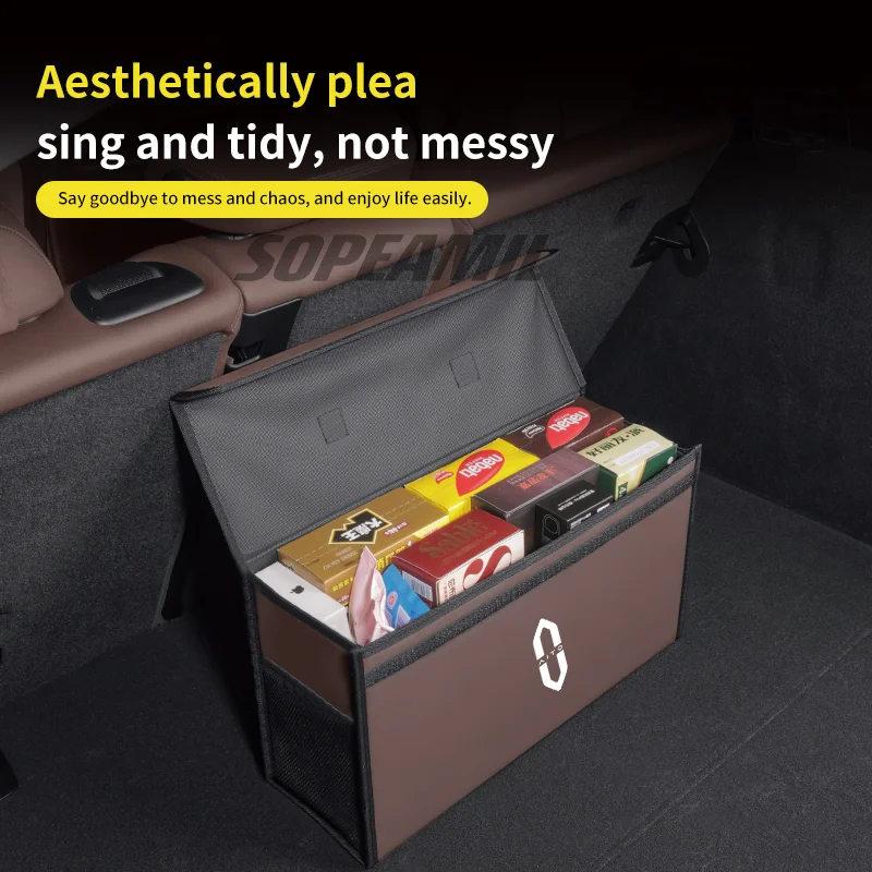 Автомобильный кожаный ящик для – обзор и цена Car Trunk Organizer Foldable Storage Box