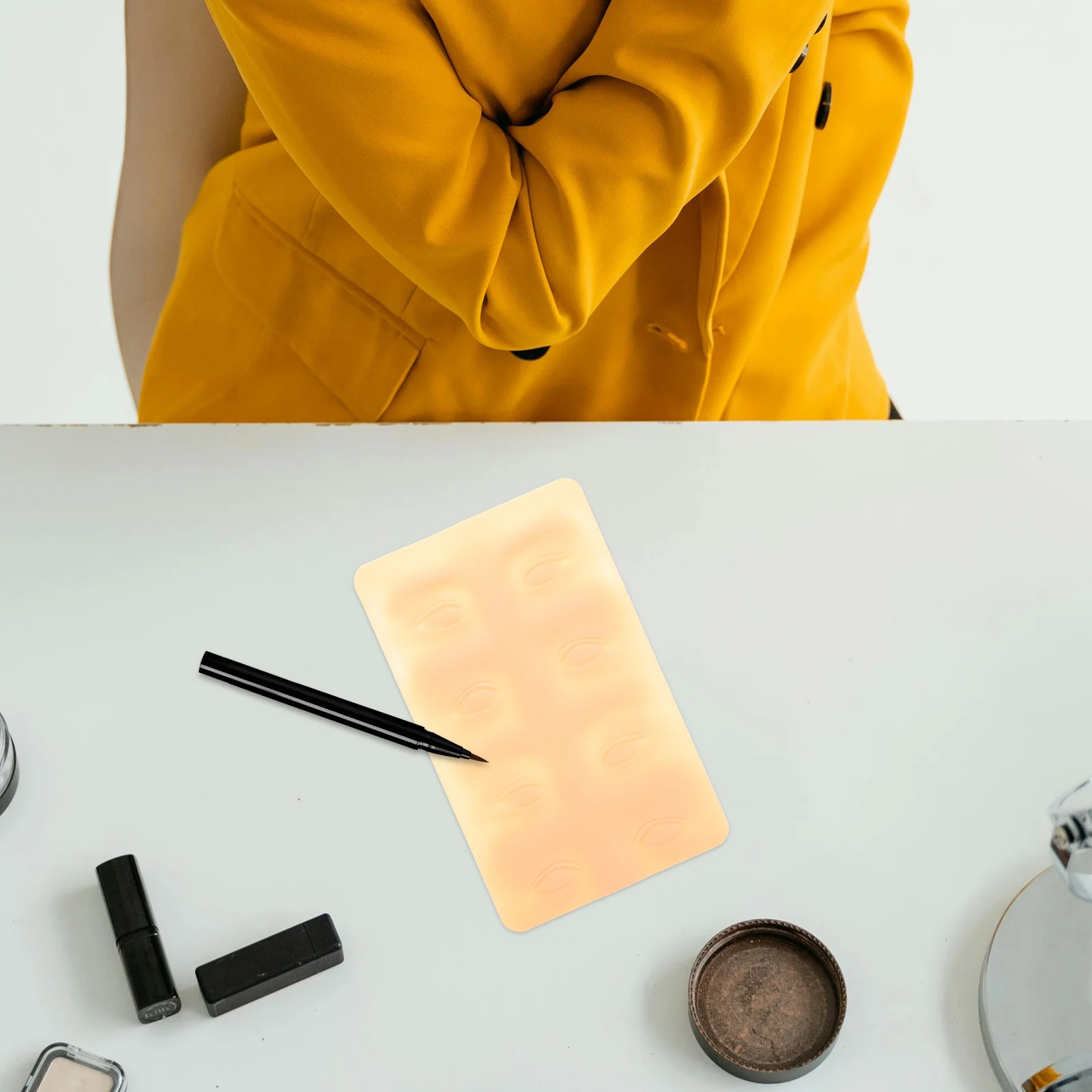 

3D Eyeliner Practice Skin with Realistic Texture Ideal for Makeup Artists Microblading Training Fake Skin Sheets