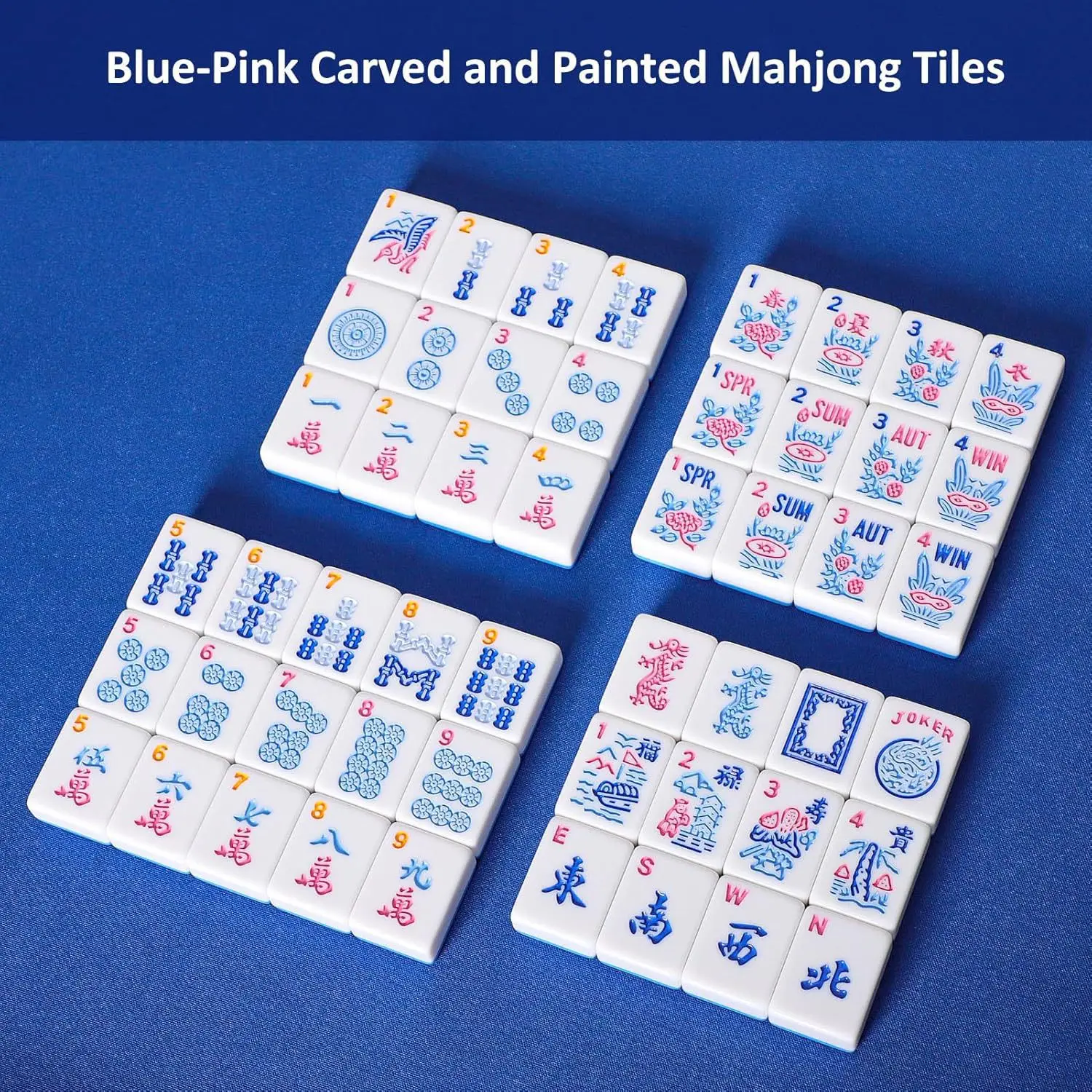 166Pcs Melamine American Mahjong Set 30mm Joker Tiles Traditional Tabletop Game for Family Gatherings Multiple Colors Available