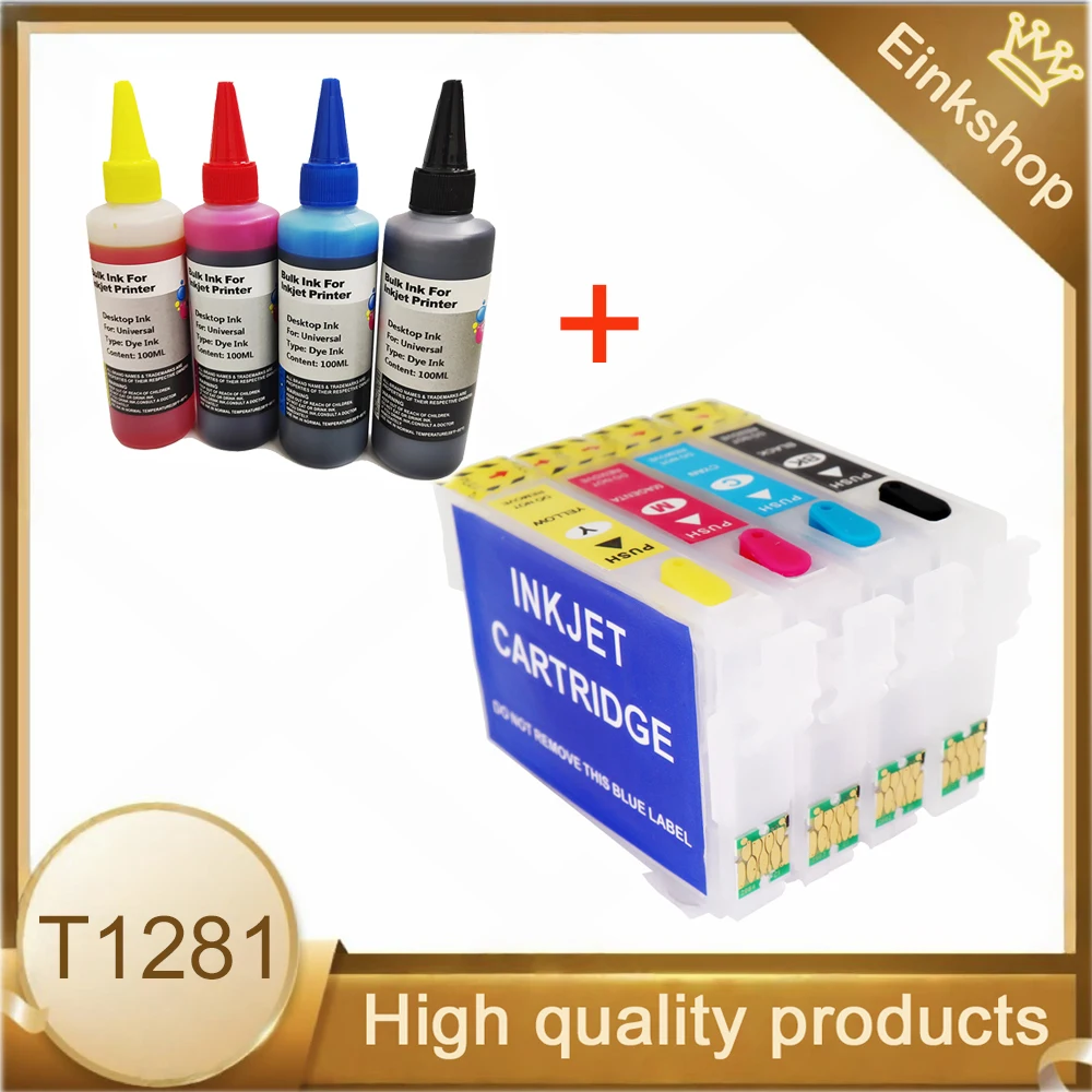

Einkshop T1281 с чипом картриджа для Epson 1281 для принтера Epson Stylus S22 SX130 SX230 SX235W SX420W SX425W SX430W SX435W