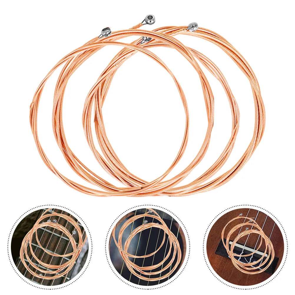 

4pcs Replacement Metal Alloy Wood String Kit Durable Anti-Rust Smooth Universal Guitar Accessories Bass Strings Parts Instrument