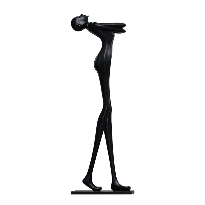 Modern creative humanoid art sculpture living room TV cabinet niche standing figure decorative ornament