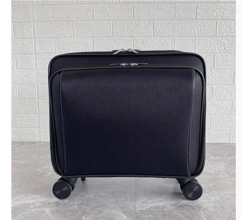 Bolsa de equipaje con ruedas para hombre, Maleta de viaje con ruedas, de 18 pulgadas, Oxford, para cabina de abordaje