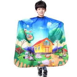 Kids Hair Cutting Cape Gown Hairdresser Barber Apron Hairdressing Children Girls Boys Hair Cut Cloak Umbrella Protecter