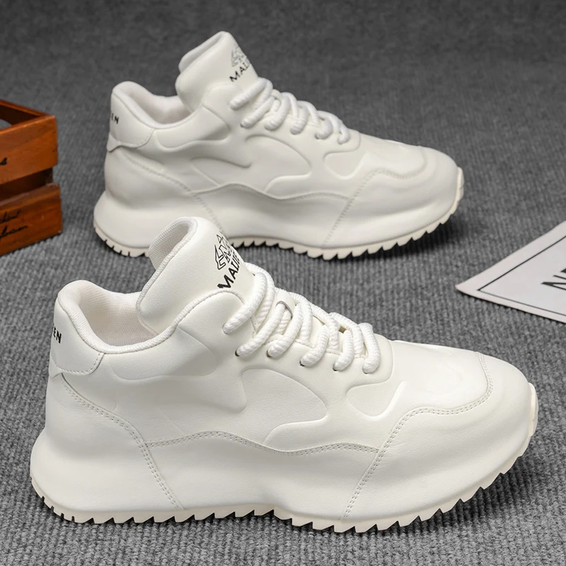 

Sports and leisure shoes, men's shoes, marathon oversized air cushioned shoes, fly woven all season rubber, wear-resistant, anti