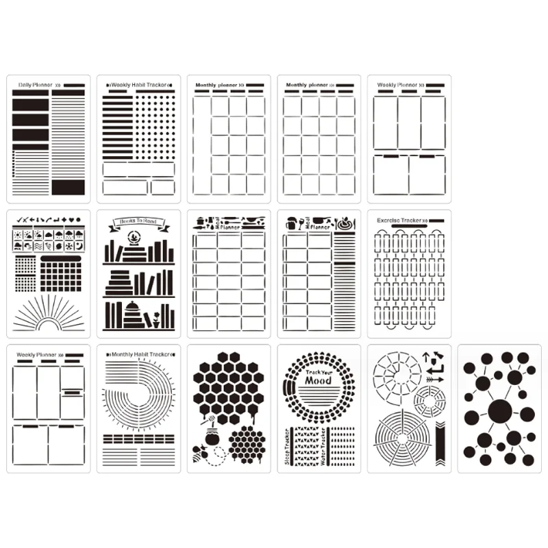 日記、遊び場、家具、壁、スクラップブック、着色、エンボス加工、装飾、落書き、絵画テンプレート用のジャーナル計画鉛筆、13x20cm