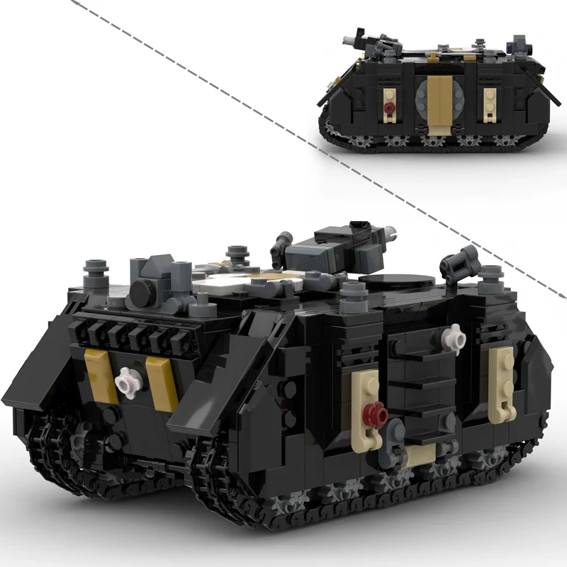 

MOC Military Series Armored Carrier Model Building Block With Chain Crawler Boy Assembly Collection Vehicle Bricks Car Toy Gifts