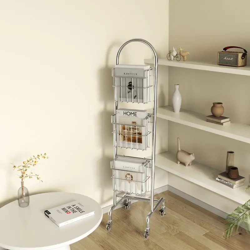 

Retro Nordic Rack: Minimalist Display for Magazines, Books Greenery Magazine Holder Book Shelf for Children Bookcases Furniture