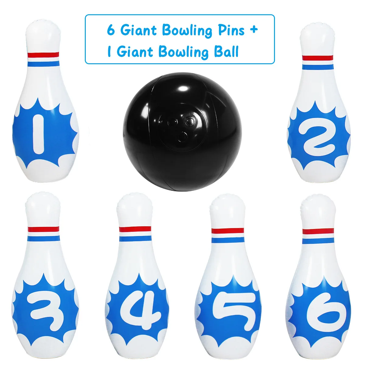Giocattoli gonfiabili Set di palline da bowling gonfiabili Giocattoli per bambini