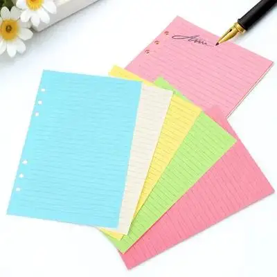 

50Pcs A5 Binder Notebook Planner Refill Paper 6 Holes Thick Lined Journal Inserts Practical for Students Staff