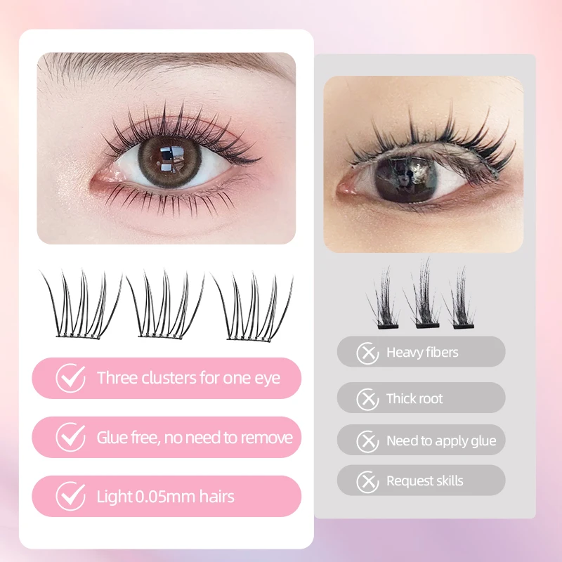 ナチュラルまつげクラスター,マンガまつげ,ソフトつけまつげ,デイリーメイク,韓国語