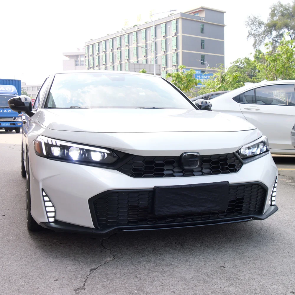 

Передний бампер Honda Civic 2025, обновленная динамическая светодиодная противотуманная фара, дневные ходовые огни в сборе, аксессуары, инструмент Plug and Play, автомобиль