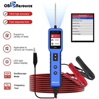 OBDResource Probador de circuito automotriz Probador de sonda de circuito de alimentación de voltaje CC de 0-80 V con pantalla de forma de onda, zumbador y linterna
