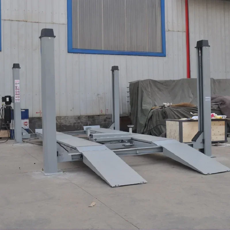 3.5Ton Four Post Auto Lift Steel Wire Rope Vertical Vehicle Lifting Machine  Auto Repair Workshop Hoist Equipment