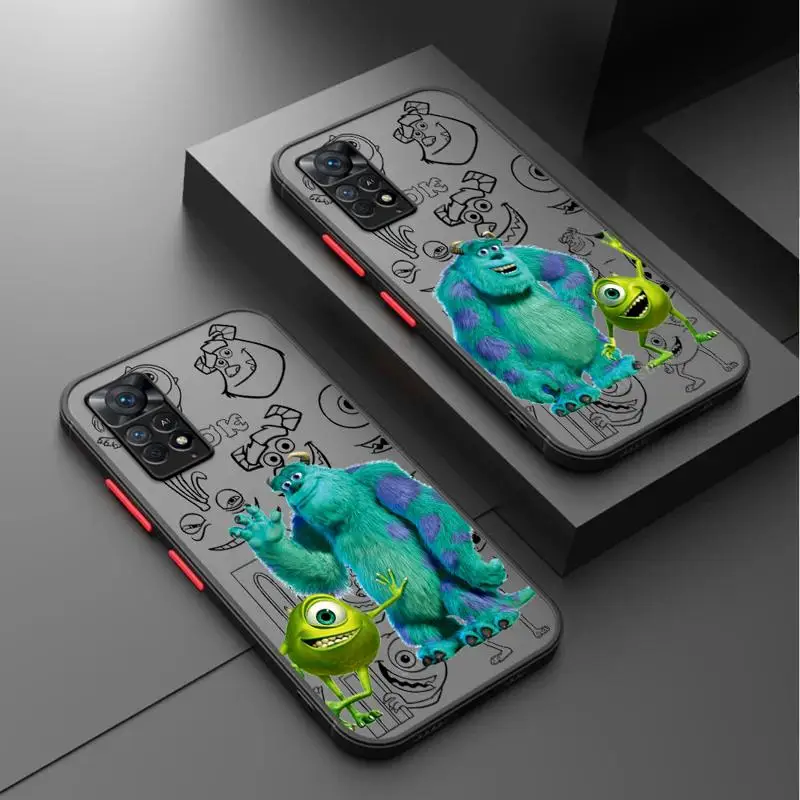 Disney Monster Jame Sullivan phone cases for Redmi Note 12S 11 case K40 8 10S 11Pro 10 13 8T 9 11S 10 Lite 12 Luxury Matte Cover