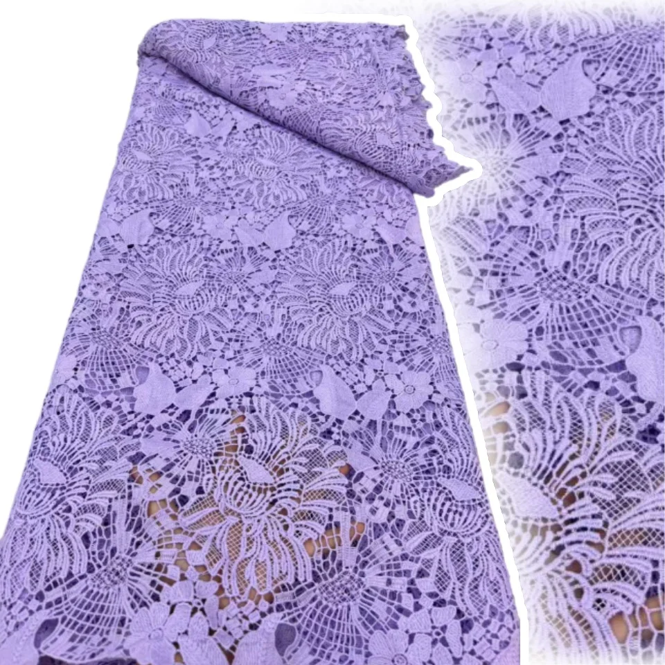 

Лидер продаж, белый гипюровый шнур, кружевная ткань, хлопковая последняя африканская водорастворимая кружевная ткань, нигерийская сетка для женских платьев CC1538