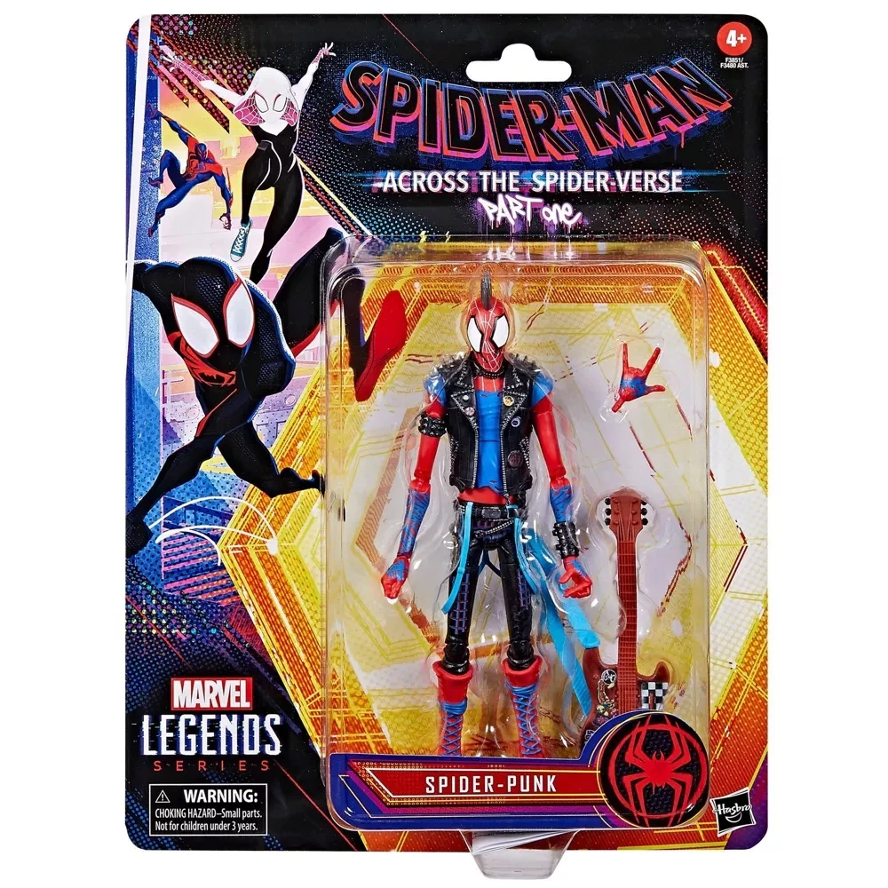Hasbro SPIDER PUNK Spider Man Across the Spider Verse Action Figure Hobie Brown Toys Statue Model Doll kids for Toy Gift