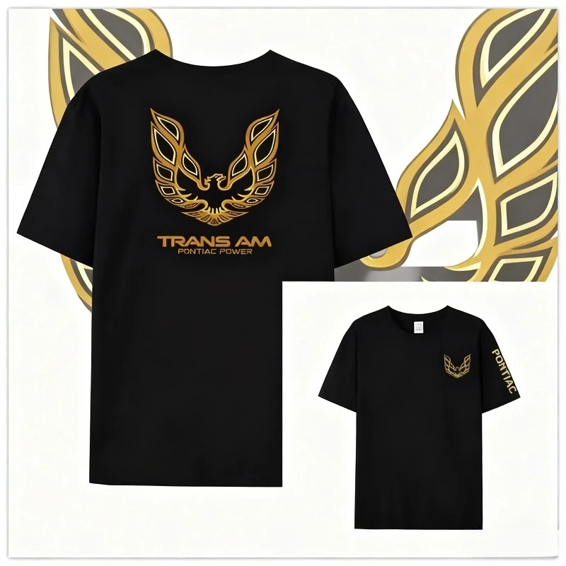 2025 الصيف موضة الملابس الكبار بونتياك فايربيرد GTA Trans Am Triblend عالية تي شيرت بسيط 100% القطن الخالص تي شيرت مطبوع #1