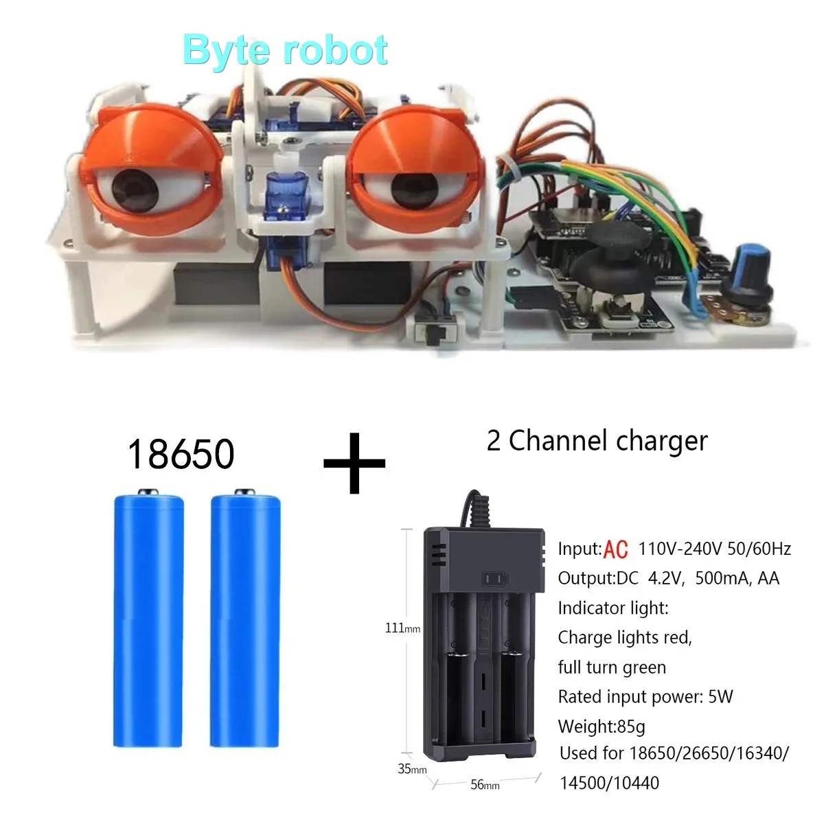 SG90 6 자유도 로봇 눈 교육용 아두이노 조이스틱 및 앱 제어 3D 로봇 눈 DIY 키트 ESP32 프로그래밍 가능 장난감 스타터 키트