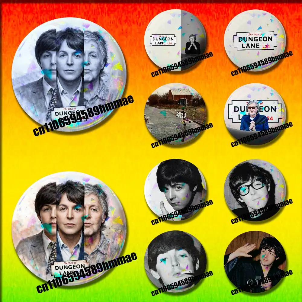 For The Boys of Dungeon Lane Pins Insignia Badge Pin Cover Emblem Round Ornament 75mm Cosplay For P-Paul Singer M-McCartney