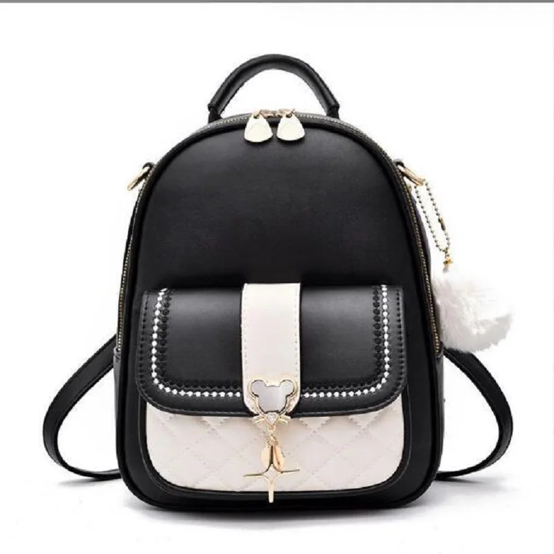New Korean Luxury Fashion Women's High Quality Leather Shoulder Bags Large Capacity Travel Backpacks Schoolbag Messenger Bag