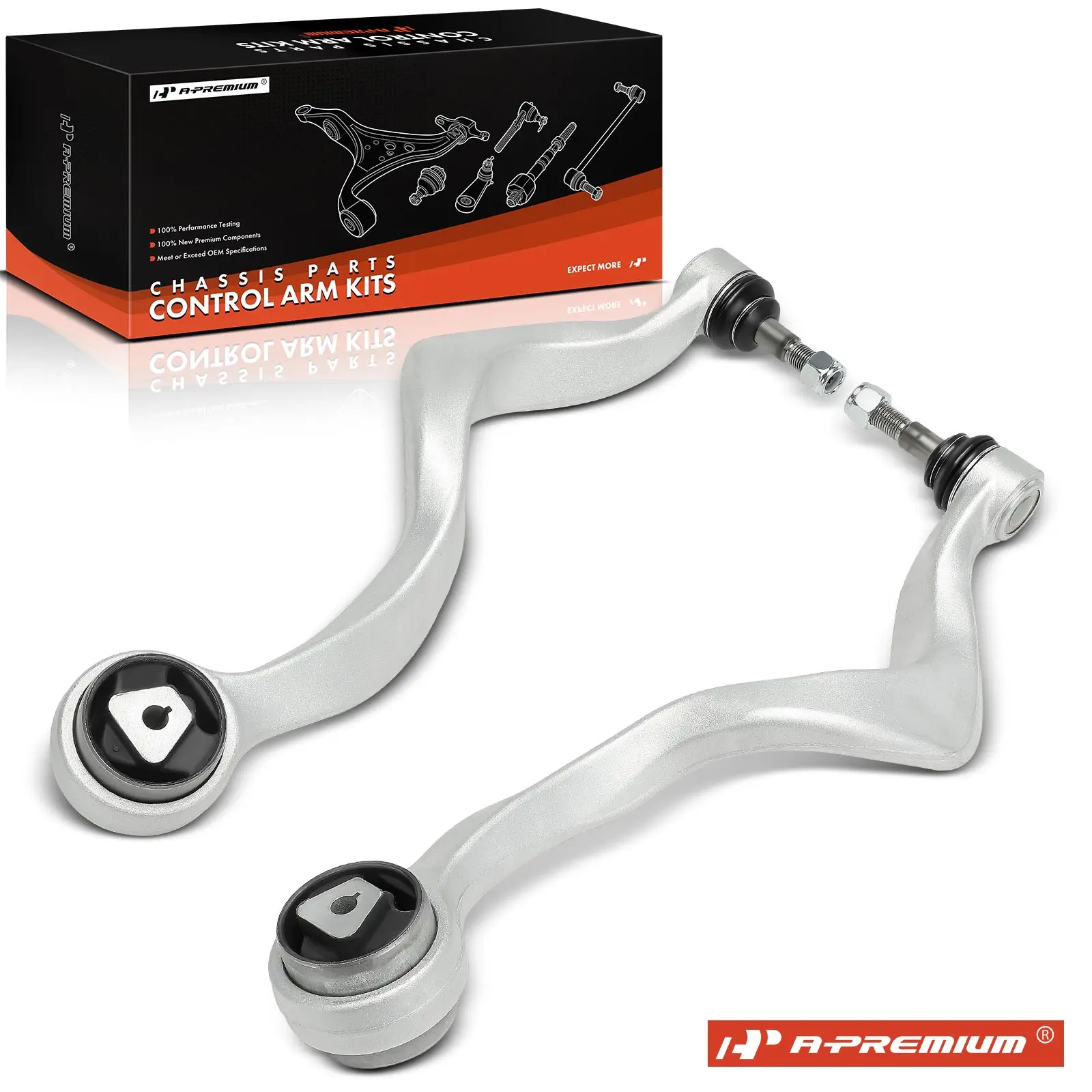 A-Premium 2x Front Lower Forward Control Arm w/Ball Joint for BMW 745i 745Li 2002-2005 750i 750Li 2006-2008 760i 2004-2006 760Li
