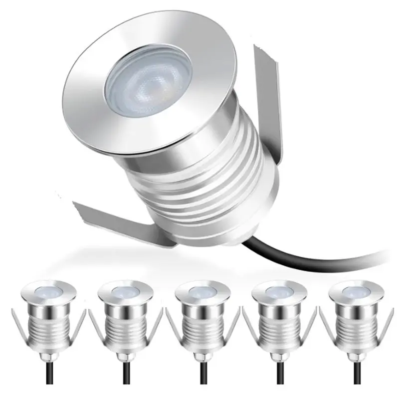 

AAAF Landscape In-Ground Recessed LED Well Light, 12-24V Low Voltage Outdoor Illumination, Underwater Pond Light,6-Pack