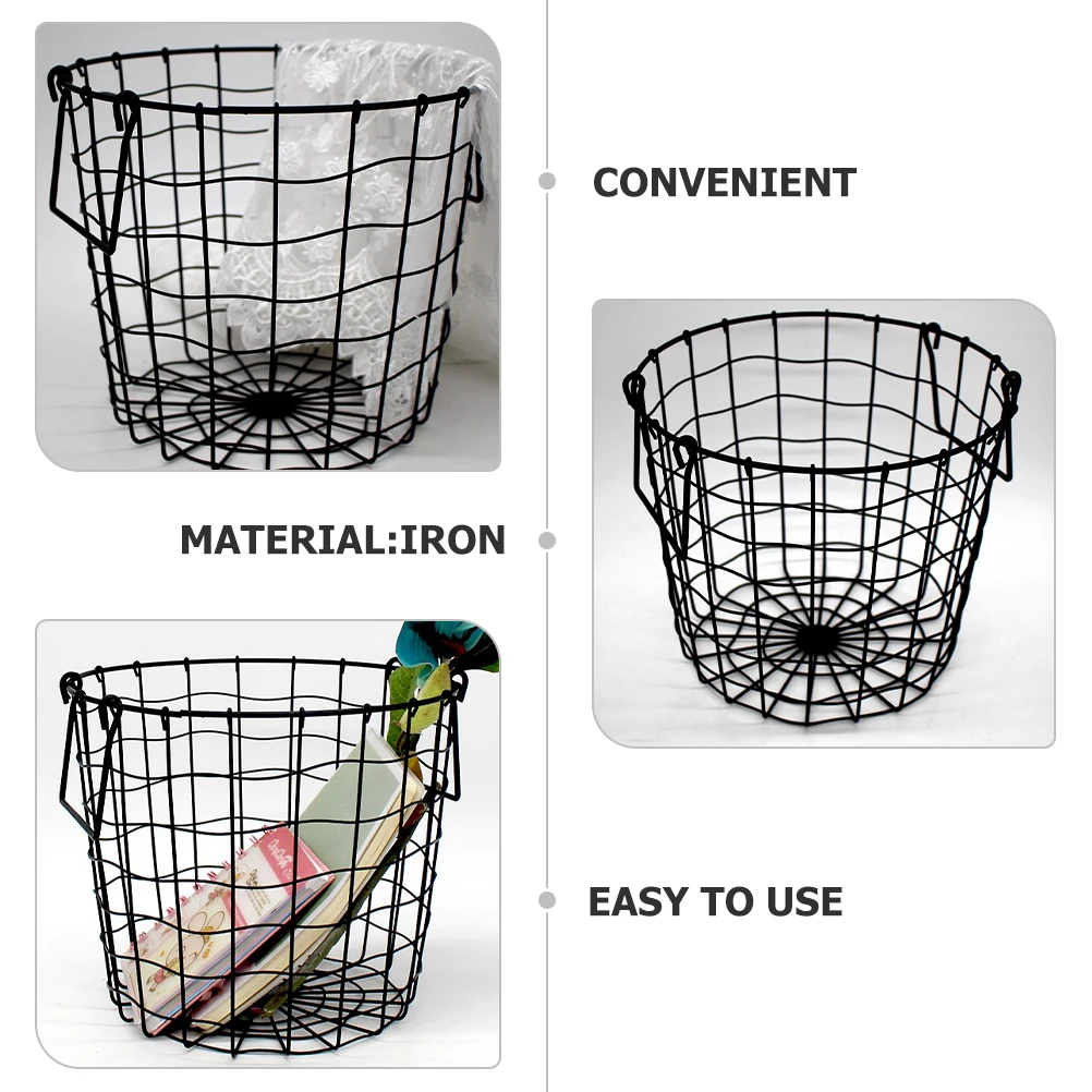 

1 Pcs Multifunctional Iron Wire Basket Storage Bin Nordic Design For Clothes Sundries Organizer