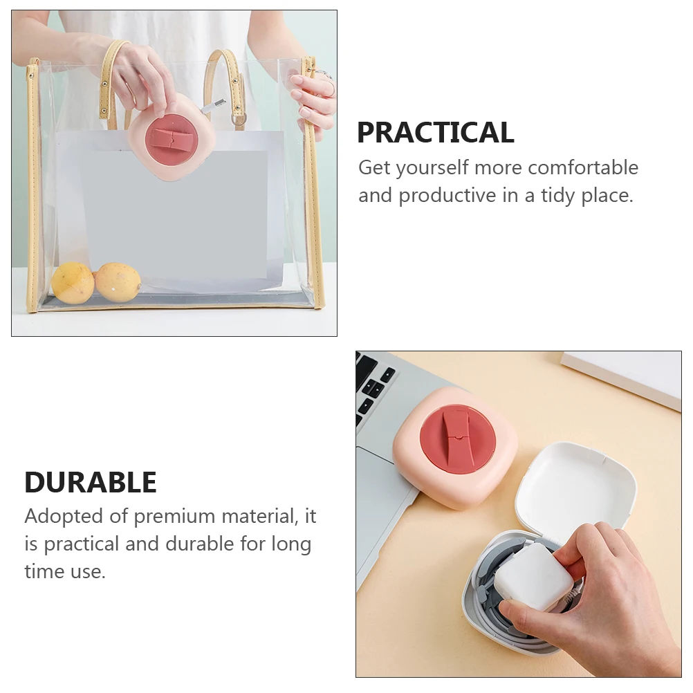 

6pcs Cable Management Box Premium Wire Winder For Usb Data Charging Cables Headphone Cord Storage Case Earphone Cable Organizer