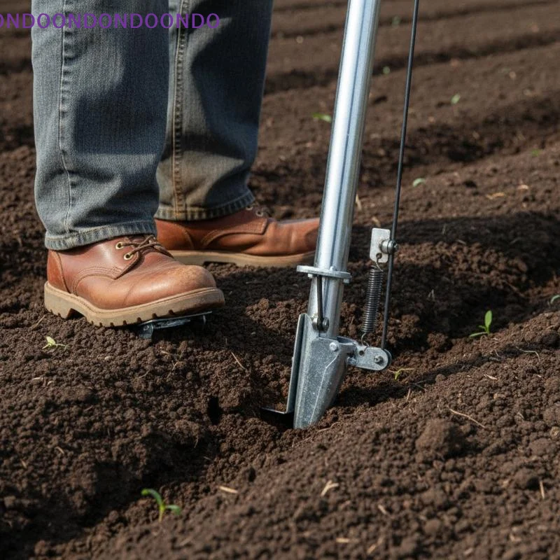 Stainless Steel Handheld Seed Planter Labor Saving High Efficiency Portable Sower for Home Vegetable Garden Planting