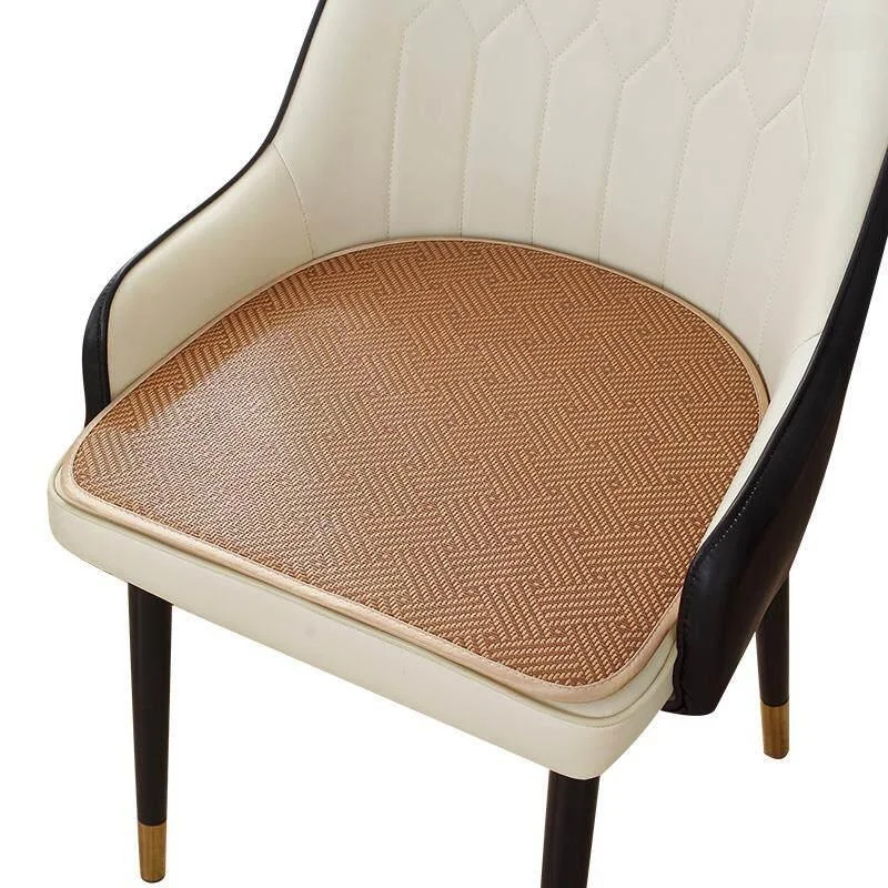 Summer Breathable Non-Slip Dining Table Chair Pad  Hoof Shaped Ice Cold Wicker Mat Arc Home Use Stool  Cushion