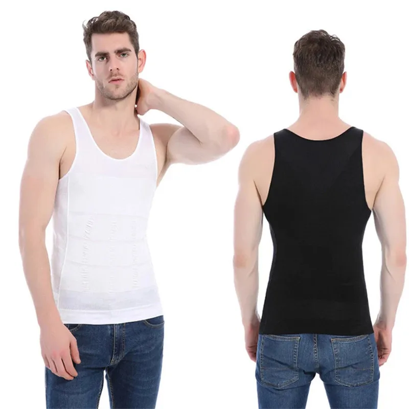 Men Vest Shapers Sleeveless Firm Tummy Belly Buster Vest Fat Burn Slimming Belt Shaper Underwear Shirt Sauna Abdomen Corset Vest