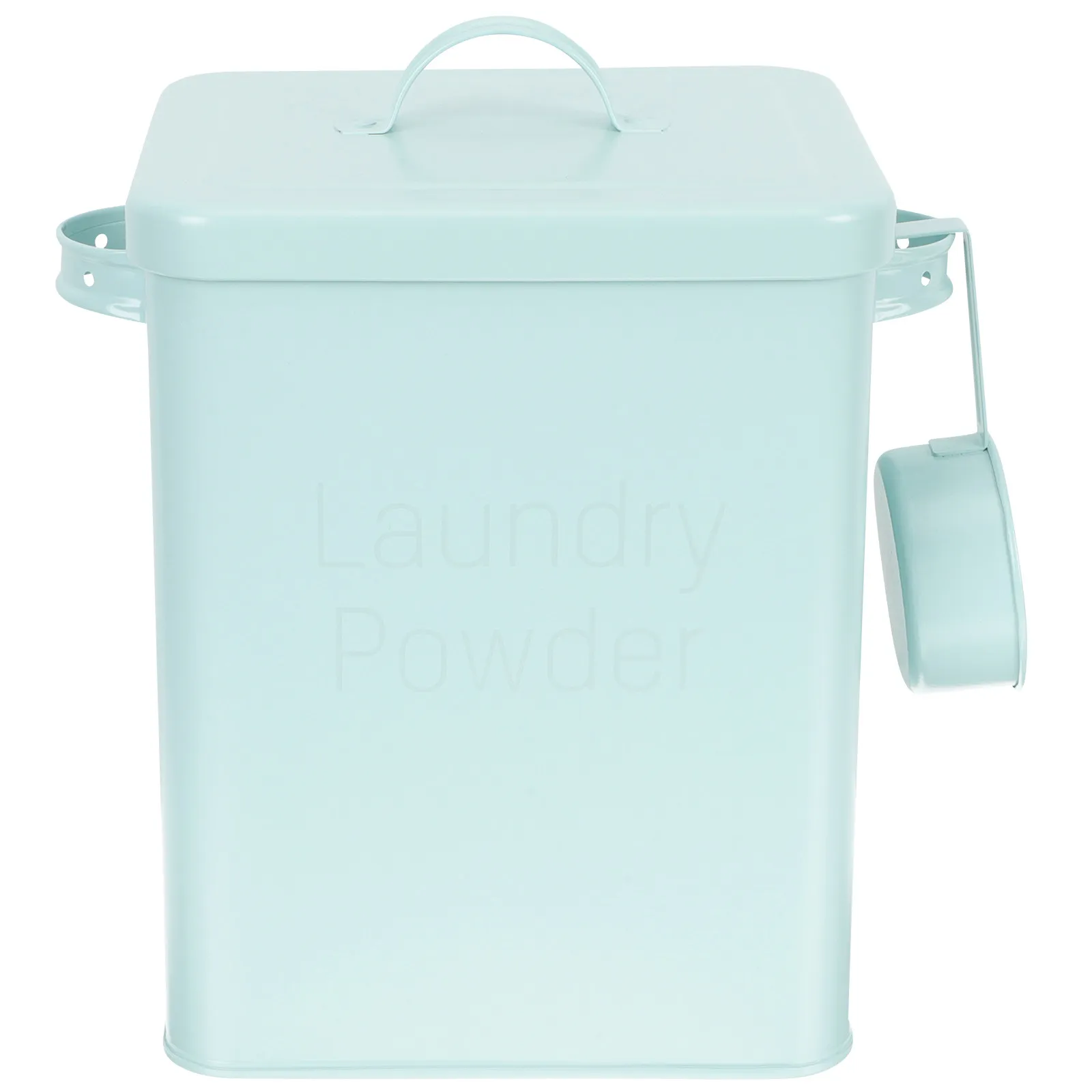 

Laundry Powder Container Iron Large Capacity Bucket With Scoop For Washing Powder Rice Flour Pet Food Storage Organizer Metal