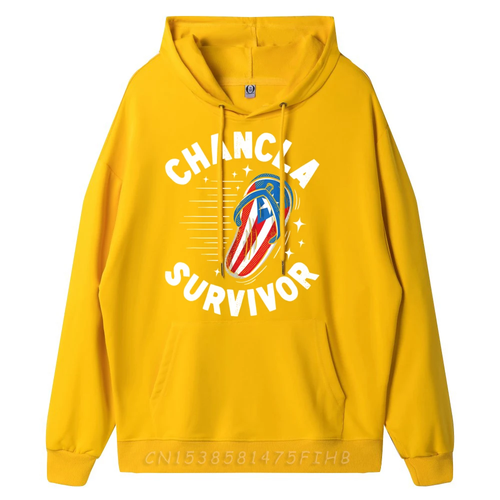 Hoodies Chancla Survivor Puerto Rican Puerto Christmas Classic Normal Long Sleeve Round Neck Mens Hoodies Normal Sweatshirts
