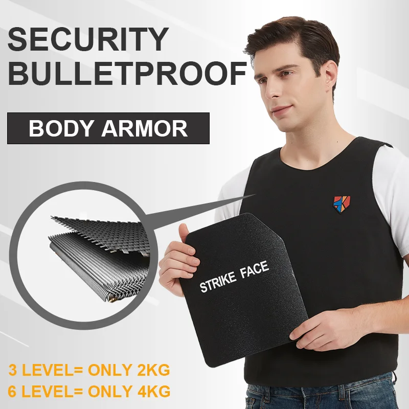 Ultra Lightweight Body Armour III level Bulletproof Vest Concealed Hidden Wear Self-defence Anti-stab Vest Body Security