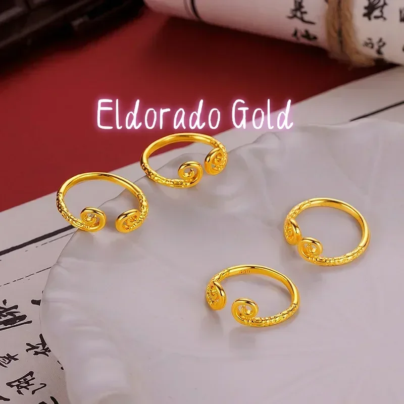 

Кольцо Eldorado Gold из настоящего золота 9999 пробы (24K) по мотивам Black Myth Wukong, персонализированное, с регулируемым размером.