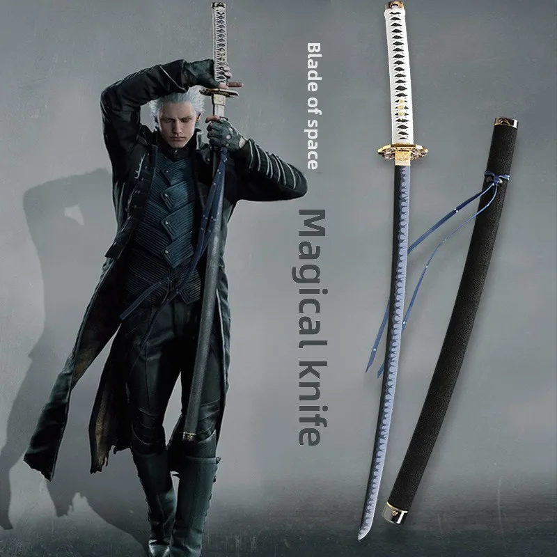 103cm/40.56in Devil May Cry Wooden Cosplay Swords Game Peripherals With Sheath Model Props Party Supplies Boys Gift Outdoor Toys