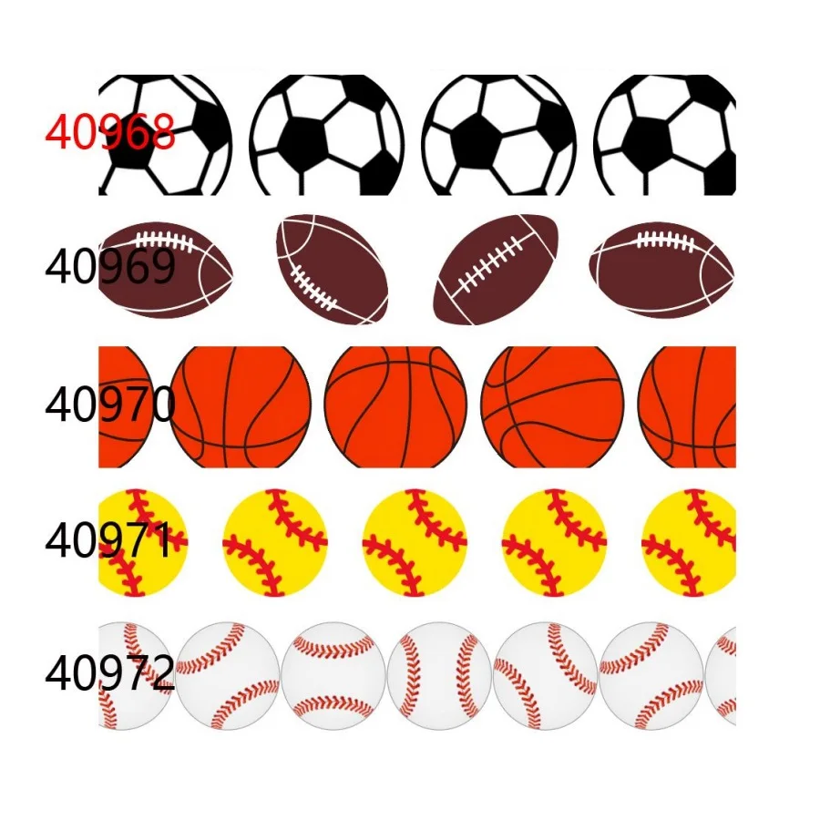 

10yards Sports Football Grosgrain Ribbon for Hairbows Craft Materials Handmade DIY Accessories