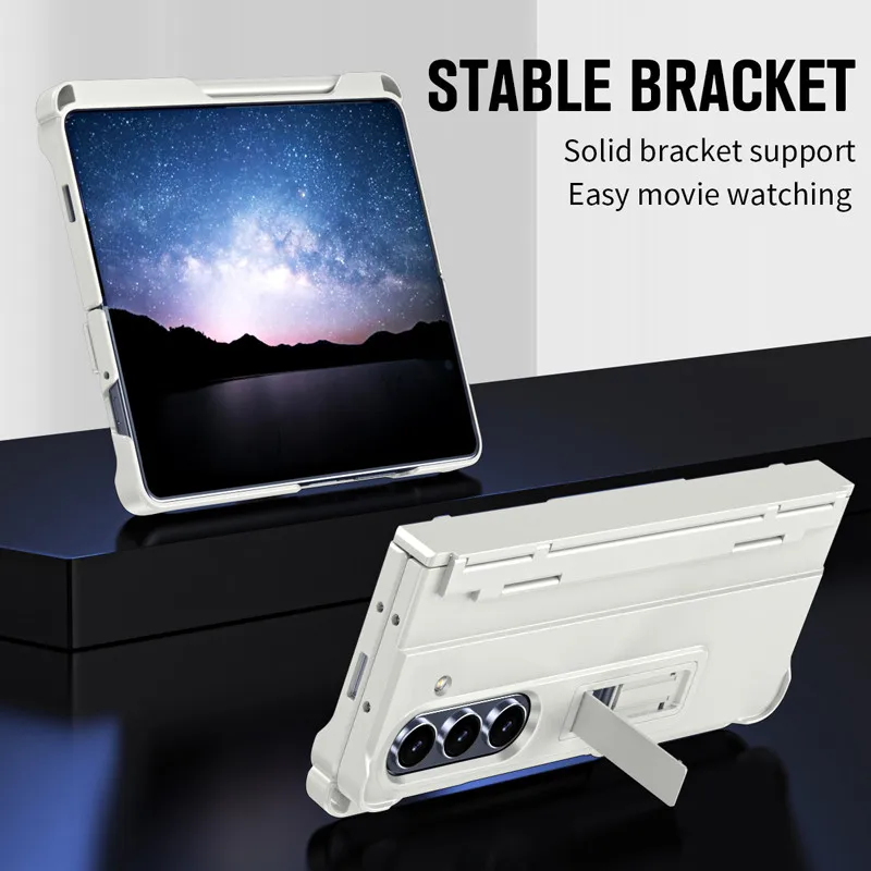 

Чехол для Samsung Galaxy Z Fold 7 6 5, чехол ELVEV с жестким кронштейном для ПК, чехол для телефона со стилусом, чехол для телефона