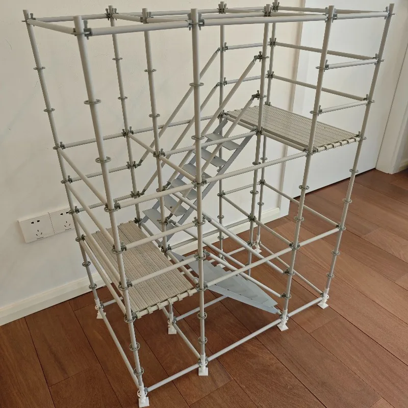 DIY Teaching Training Cup-lock Scaffolding Model Stage Layher Frame Stair Structure Assembly Training Model