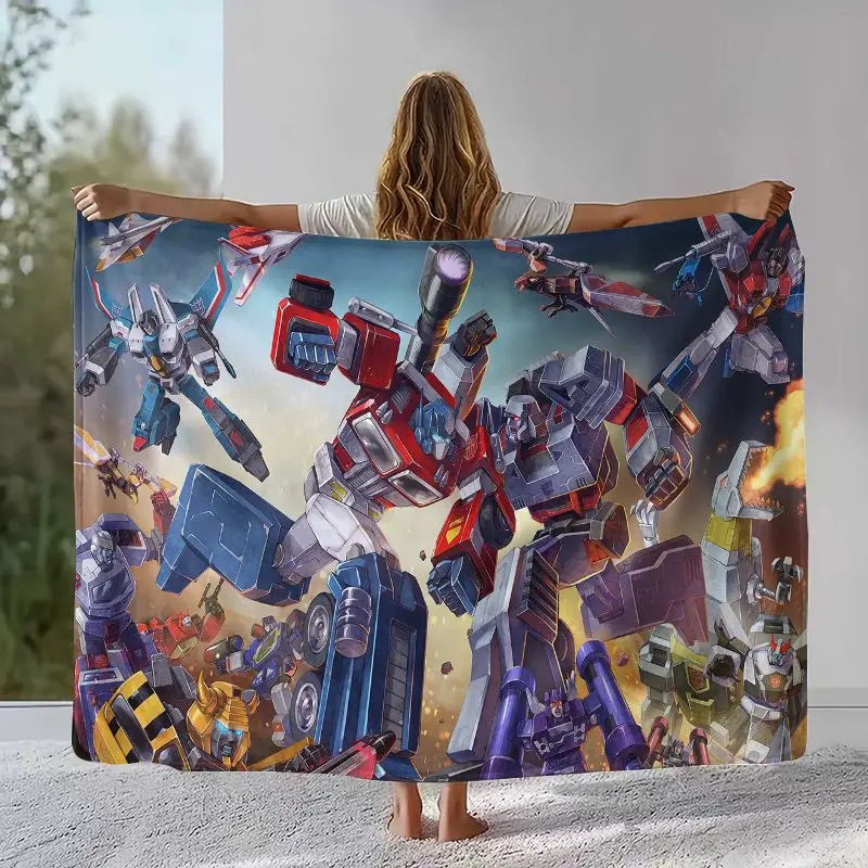Autobots Transformers Optimus Prime Flannel Throw Blanket,Cozy Warm Blanket for Bed,Sofa,Living Room,Picnic,Camping,Home Decor