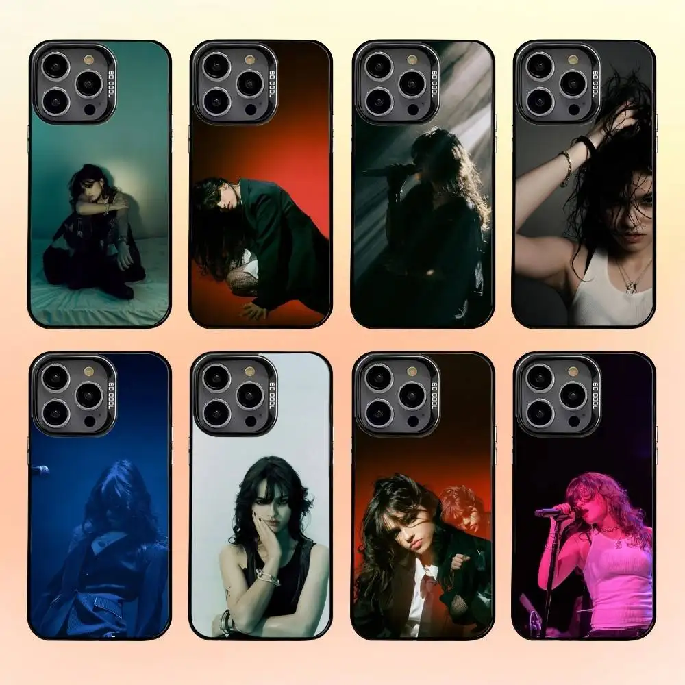 Funda de teléfono A-Ari Singer Abdul para iPhone 16,15,14,13,12,11,Pro,MAX gris mate silicona negra