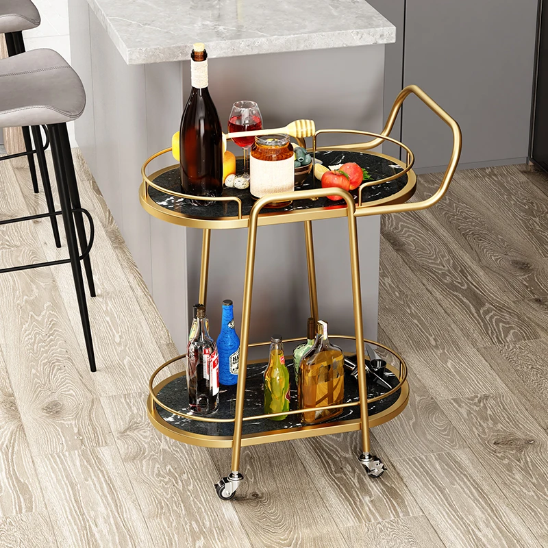 Hotels Luxury Kitchen Island Basket Mobile Bakers Fruit Functional Tool Trolley Restaurants Organizer Werkzeugwagen Furniture