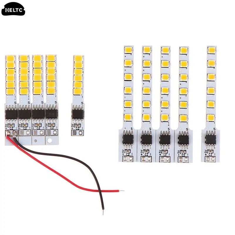 5pcs 5v Led Flame Flash Candles Diode Light Lamp Board PCB Decoration Light Bulb Accessories Binking Imitation Candle Flame DIY