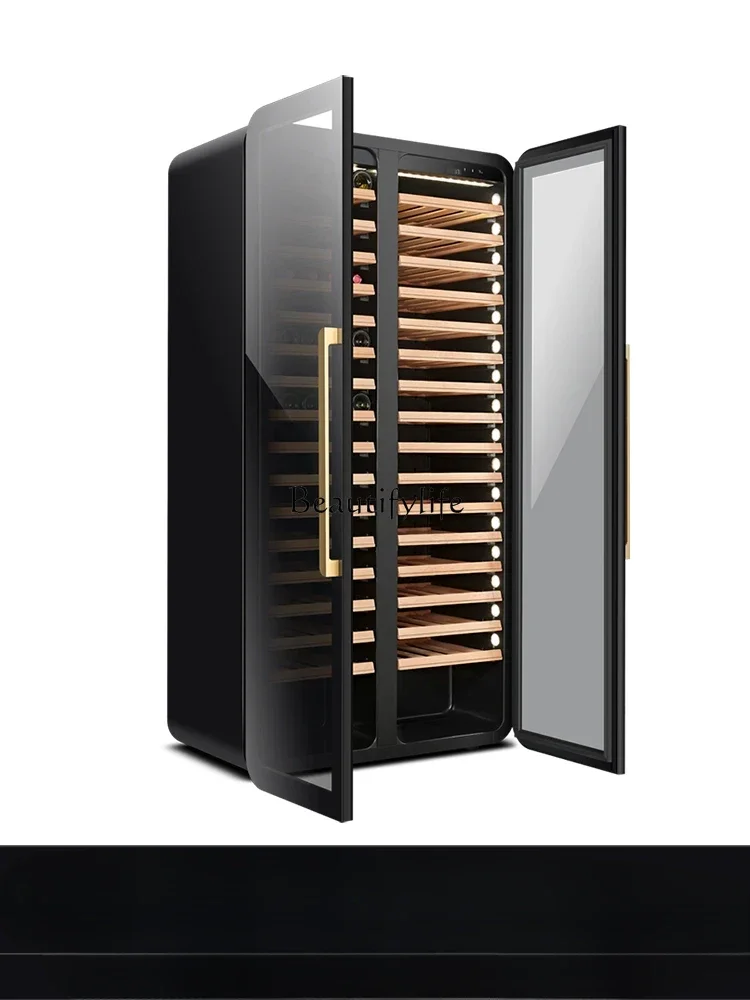 Home living room refrigerated office tea refrigerator wine cabinet retro ultra-thin frequency conversion