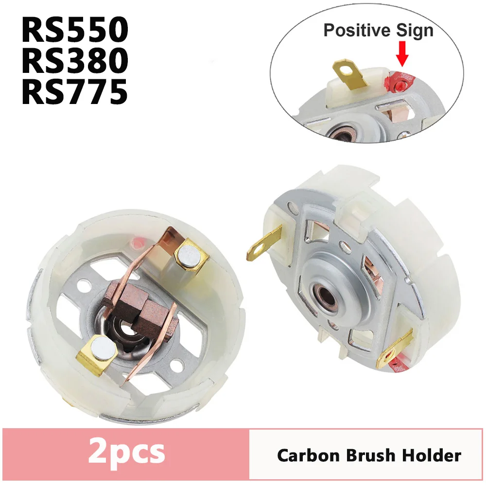 2Pcs RS550 RS380 RS775 DC Motor Carbon Brush Holder for Electric Drill / Electric Screwdriver with Copper Brush DC Motor Tool