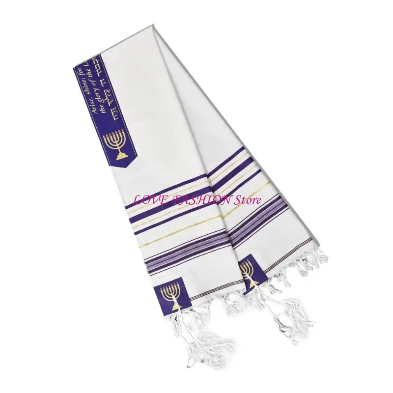 

71inch Jewish Prayers Shawl Tallit Traditional Tzitzit Fringes Prayers Shawl For Men Women Religious Ceremonial Event Use Y166