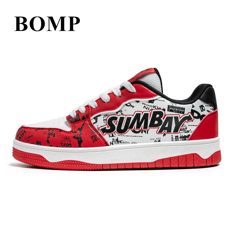 Fashion Print Skateboard Shoes Men Street Hip Hop Sneakers  Man Anti-slip Platform Men's Skate Sport Shoes 2025 chaussures homme